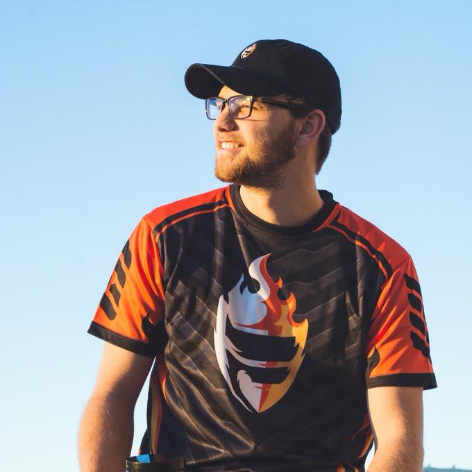 John “Spoozerr” Beecroft, FURY Gaming founder, in the FURY jersey
